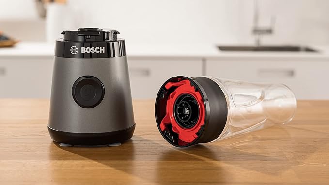 Bosch Mini mikser stojący VitaPower seria 2 MMB2111S, mikser Highspeed, do 40 000 obr./min, butelka Tritan ToGo 0,6 l, pokrywka do picia, nietłukąca, nadaje się do mycia w zmywarce, 450 W, - Image 4