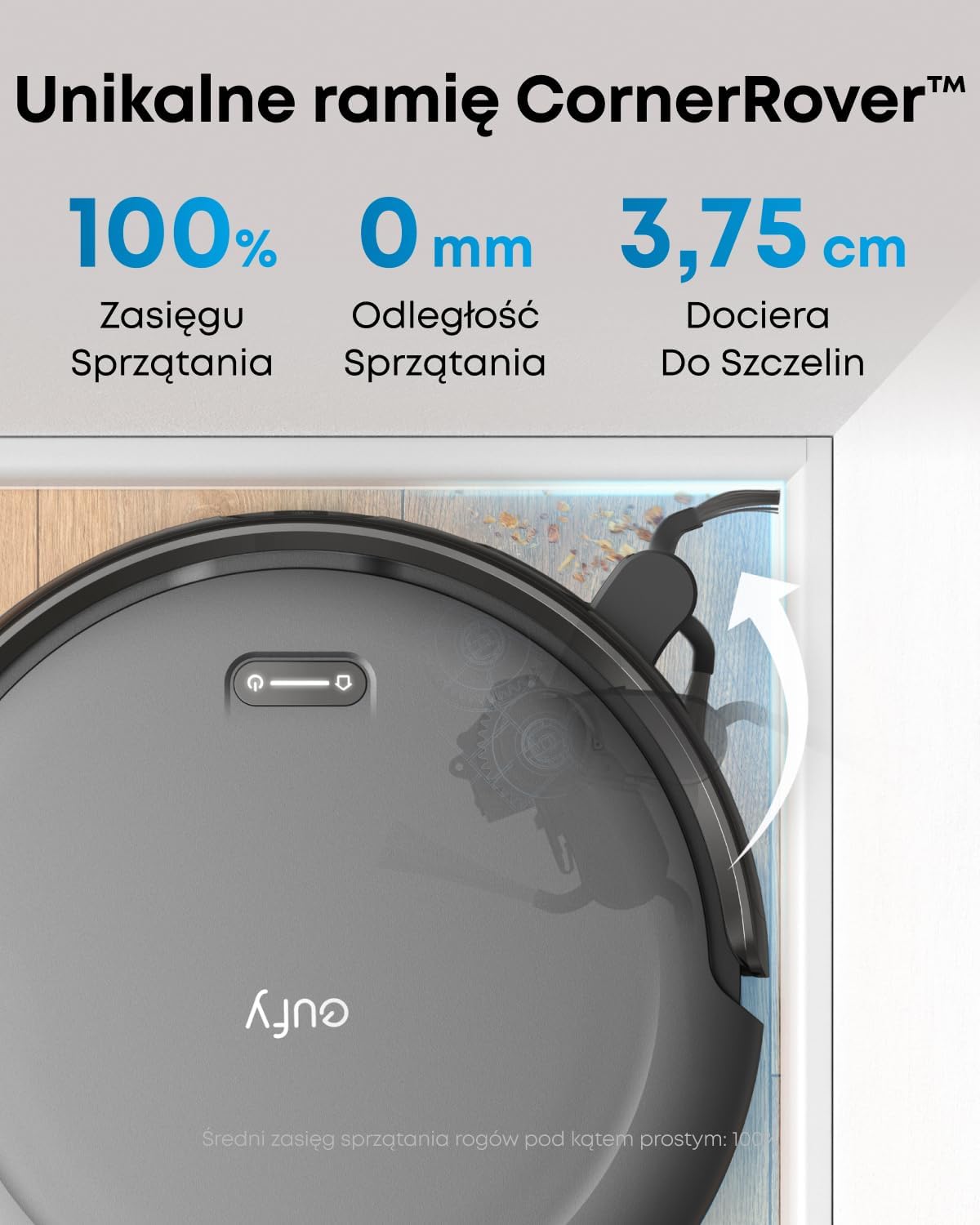 Odkurzacz automatyczny eufy C10 ze stacją ssącą, moc ssania 4000 Pa, zapobieganie wplątywaniu się włosów, 60 dni bez opróżniania, nawigacja laserowa iPath, do twardych podłóg i włosów, wysuwana prawa - Image 4
