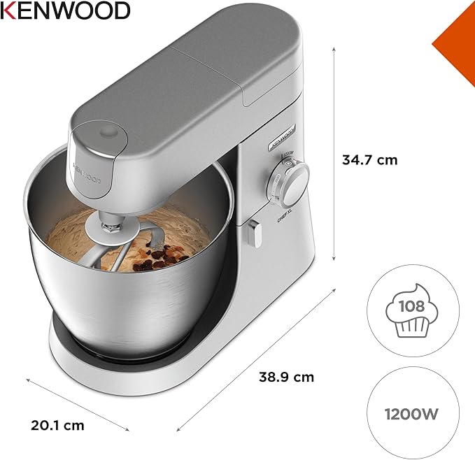 Kenwood KVL4100S Chef XL Robot Kuchenny, Stal Nierdzewna, 1200 W, 6.7 L, Srebrny - Image 5
