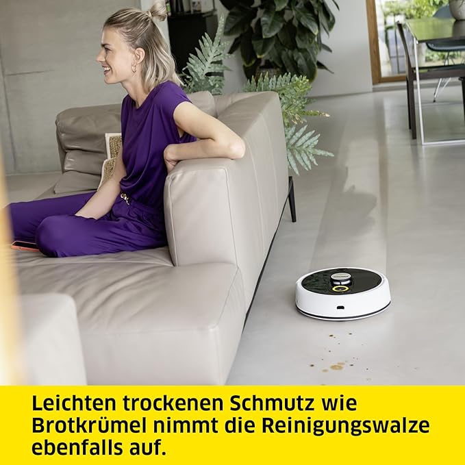 Kärcher RCF 3 robot mopujący do podłóg twardych, inteligentne sterowanie za pomocą aplikacji, nawigacja laserowa LiDAR, mapowanie, wykrywanie pomieszczeń i przeszkód, czas pracy 120 min - Image 4