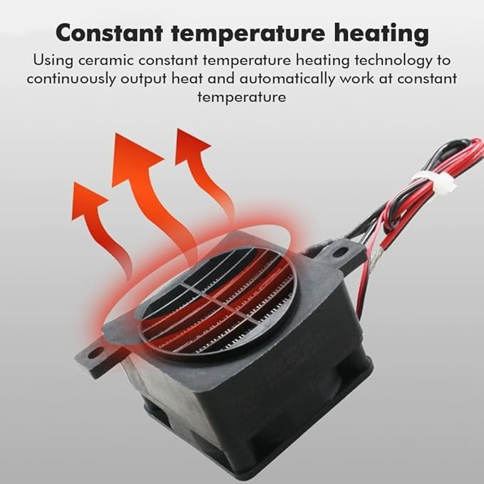 Jadeshay Grzałka, podgrzewacz powietrza 100W 12 V oszczędność energii PTC wentylator samochodowy Stała temperatura grzejniki elementów grzejnych do wentylatorów - Image 7