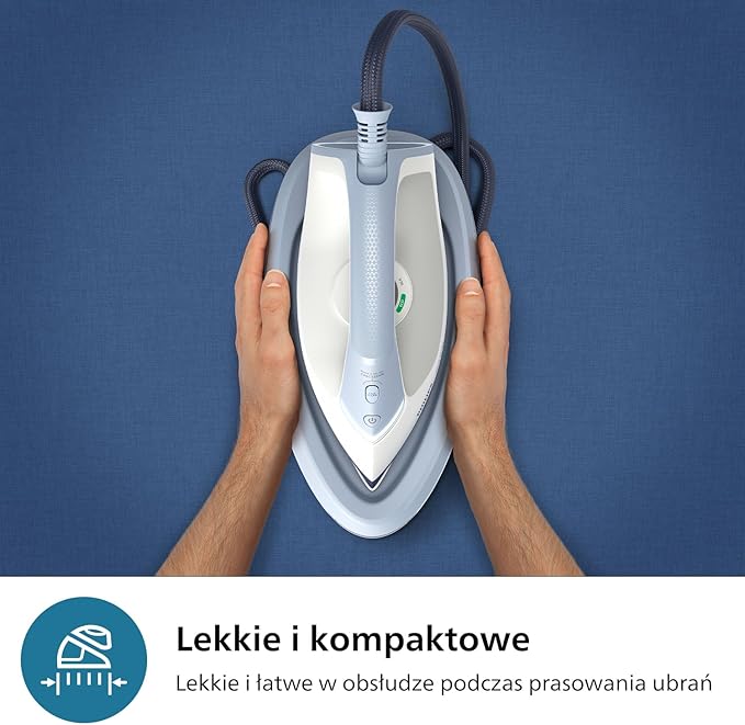 Philips Żelazko Parowe z serii 3000, 2400W, 120 g/min Ciągłej Pary, 350 g Uderzenia Pary, Szybkie i Wydajne, Pionowa Para, Stopa Ceramiczna, Kolor Głęboki Lazur (PSG3000/20) - Image 6