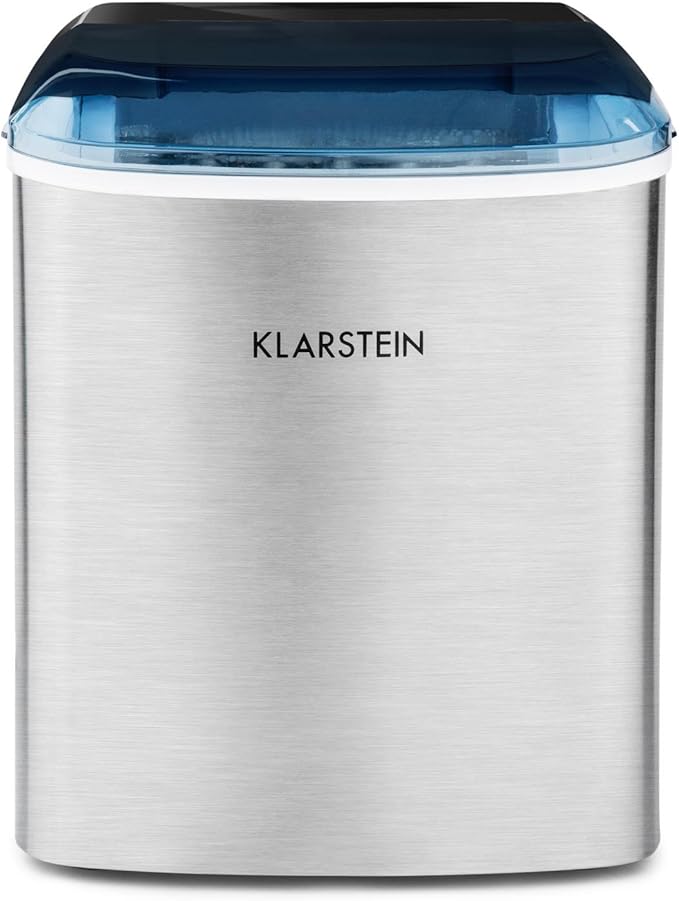 Klarstein On-The-Rocks - kostkarka do lodu, kostkarka do lodu, 12 kg/24h, 2 rozmiary kostek, 6-12 min czas przygotowania, zbiornik 2,1 l, program samoczyszczący, łopata, wyłącznik bezpieczeństwa, cichy, stal nierdzewna, czarny - Image 5